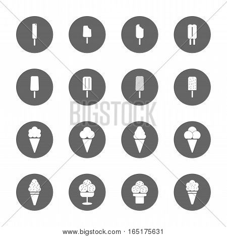 ice cream icons set,vector design Illustration EPS10