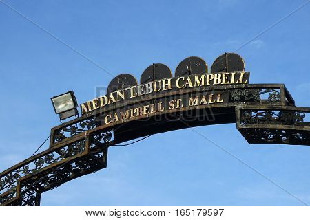 Sign Of Campbell Street With Blue Sky
