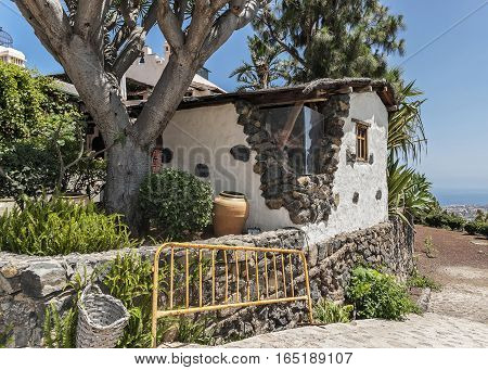 Canary Islands Tenerife . Restaurant El Monasterio is located in the town of Los Realejos in the north of the island near Puerto de la Cruz