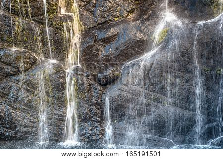 Sri Lanka: Baker's Falls in famous highland Horton Plains National Park