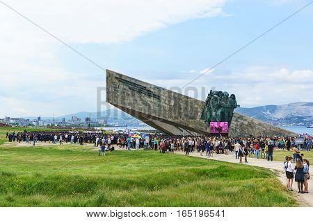 NOVOROSSIYSK RUSSIA - MAY 08.2016: memorial 