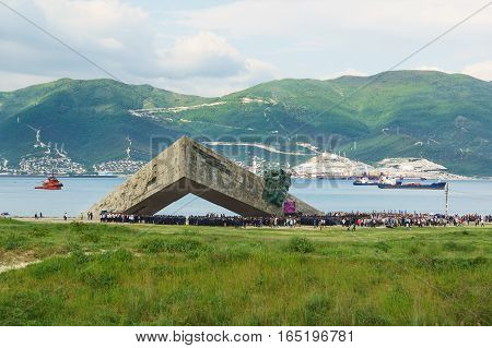 NOVOROSSIYSK RUSSIA - MAY 08.2016: memorial 