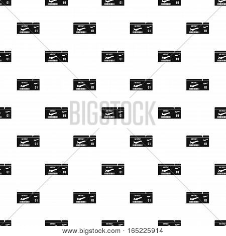 Air ticket pattern. Simple illustration of air ticket vector pattern for web