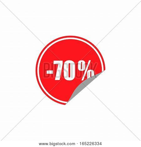 Discount label vector design isolated on white background