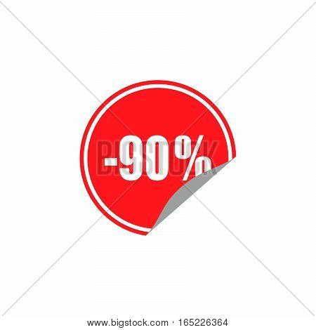 Discount label vector design isolated on white background