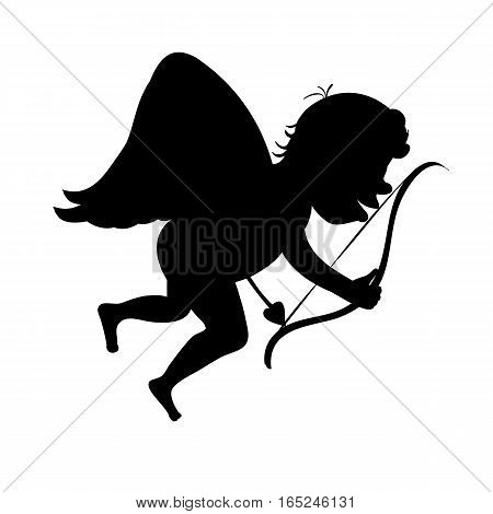 Cupid arrow path vector illustration conture valentine day