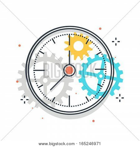 Color Line, Early Traction Concept Illustration, Icon