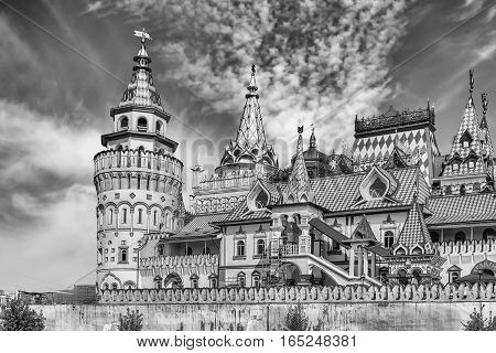 The Iconic Complex Izmailovskiy Kremlin In Moscow, Russia