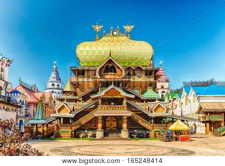 The Iconic Complex Izmailovskiy Kremlin In Moscow, Russia