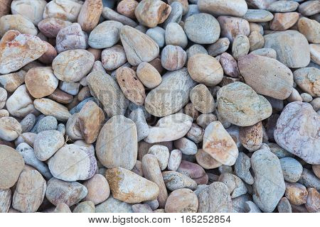 Round sea rock on the beach nautur background