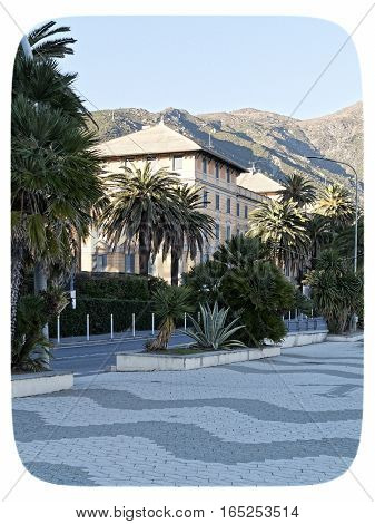 nice view of arenzano near genova , italy
