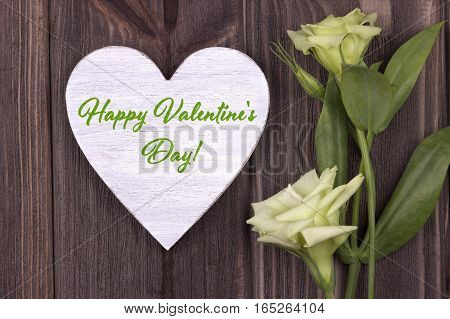 Valentine Card With Text Happy Valentines Day Green