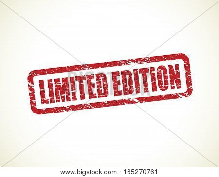 a red and white limited edition stamp