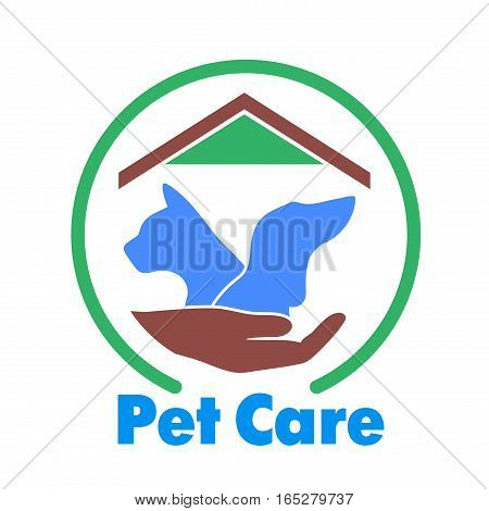 On the image presented Logo care of animals, symbol of protection of vagrant animals.