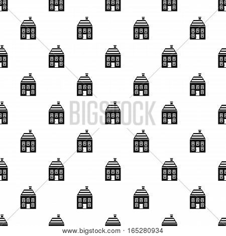 Two-storey house with chimney pattern. Simple illustration of two-storey house with chimney vector pattern for web design