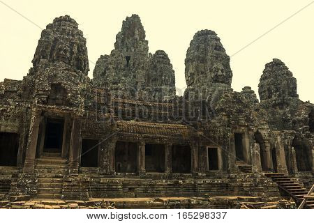 Temple of Angkor Wat. Siem Reap. Khmer civilization. Travel photos from Cambodia
