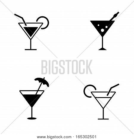several style of cocktail icons,vector Illustration EPS10