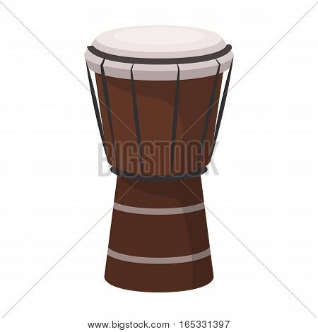 National brazilian drum icon in cartoon design isolated on white background. Brazil country symbol stock vector illustration.