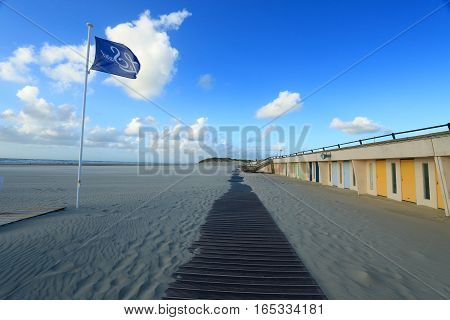 BEACH OF THE TOUQUET , PAS DE CALAIS , HAUTS DE FRANCE . FRANCE