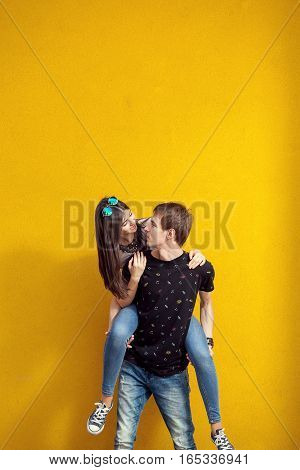 Gorgeous Couple Having Good Time Outside