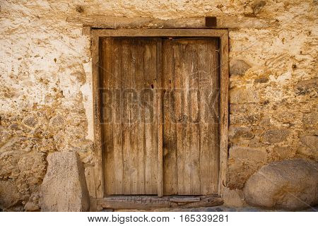 Old door in Kakopetria village in Cyprus.