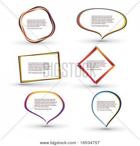 abstract speech bubbles eps10 design
