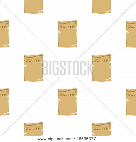 Wanted icon cartoon. Singe western icon from the wild west cartoon. - stock vector