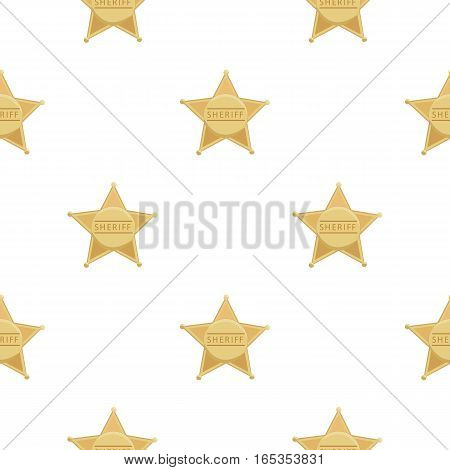 Sheriff icon cartoon. Singe western icon from the wild west cartoon. - stock vector