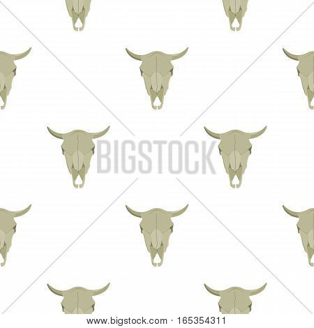 Bull skull icon cartoon. Singe western icon from the wild west cartoon. - stock vector
