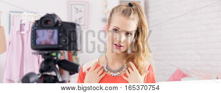 Teenage Girl And Blog
