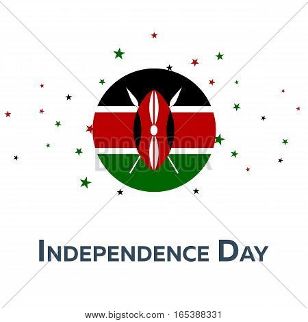 Independence Day Of Kenya. Patriotic Banner. Vector Illustration.