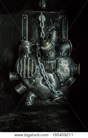 Heart Of Steel Made In Steam Punk Style.