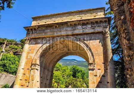 Hdr Augustus Arch In Susa