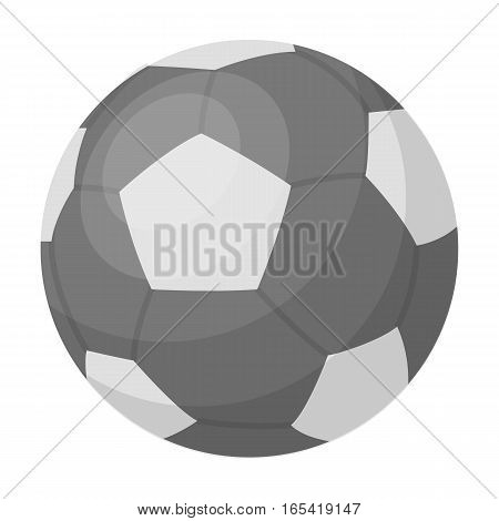 Green soccer ball icon in monochrome design isolated on white background. Brazil country symbol stock vector illustration.