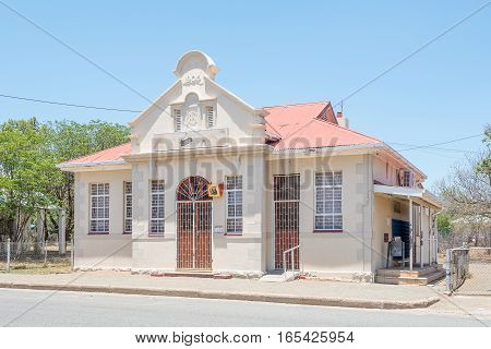 FAURESMITH SOUTH AFRICA - DECEMBER 31 2016: The historic Post Office in Fauresmith built in 1905