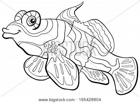 Mandarin Fish Coloring Page