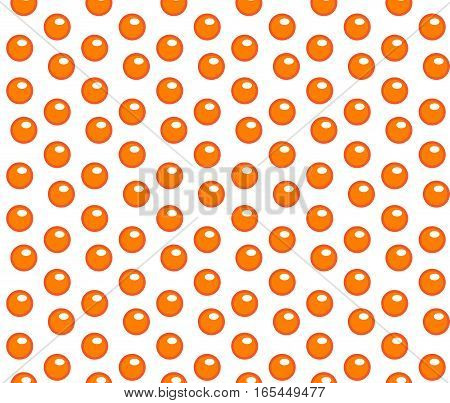 Red caviar seamless pattern. Roe endless background, texture, wallpaper. Vector illustration