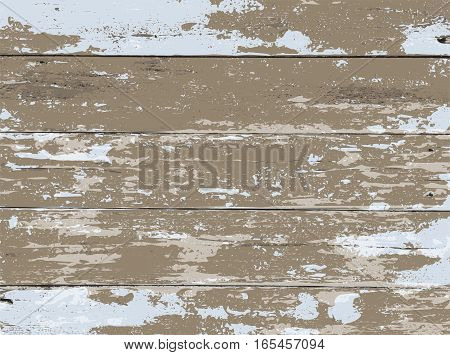 An aged whitewashed wood boards background illustration. Vector EPS 10 available.