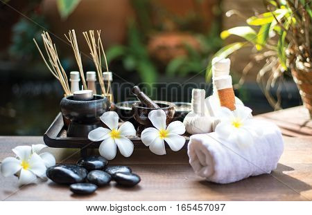 Spa scrub treatment and massage Thailand soft and select focus