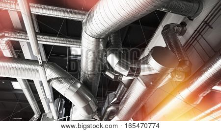 Ventilation Pipes Of An Air Condition