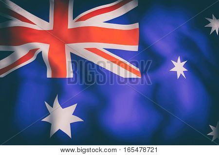 Australia Flag Waving