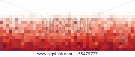 Pixel red Background for card or poster - isolated vector illustration