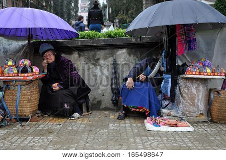 Hmong Woman (chinese Minority) In Sapa, Vietnam