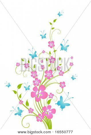 Flower design elements
