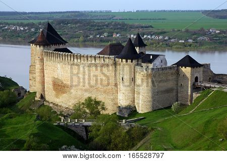 Old Fortress In  The Hotyn Chernivtsi Region Ukraine
