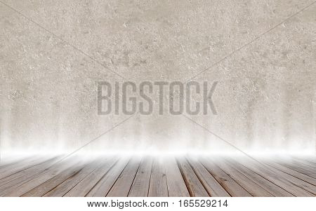 Light wall with backlit. Mysterious glowing interior as background