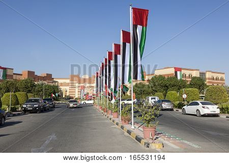 AJMAN UAE - NOV 30 2016: Ajman University of Science and Technology. United Arab Emirates Middle East