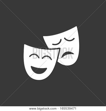 Isolated mask icon on dark background illustration