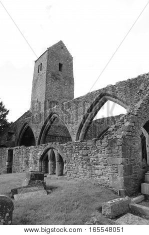An exterior view of the ruins of Muthill old church