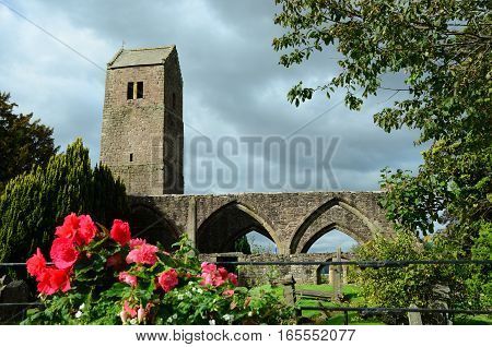 A view toward the ruins of Muthill old church